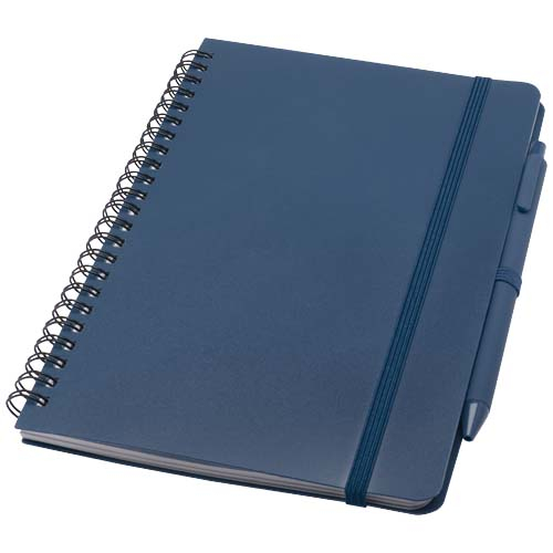 Carnet personnalisable recyclé avec stylo A5 Thalaasa Bleu ocean